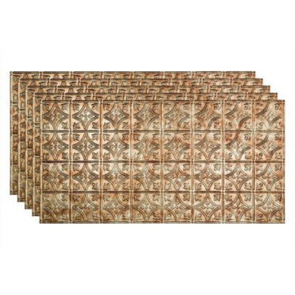 Acoustic Ceiling Products Fasade Traditional Syle # 1 - 48-3/8" x 24-3/8" PVC Glue Up Tile in Bermuda Bronze - PG5017 PG5017